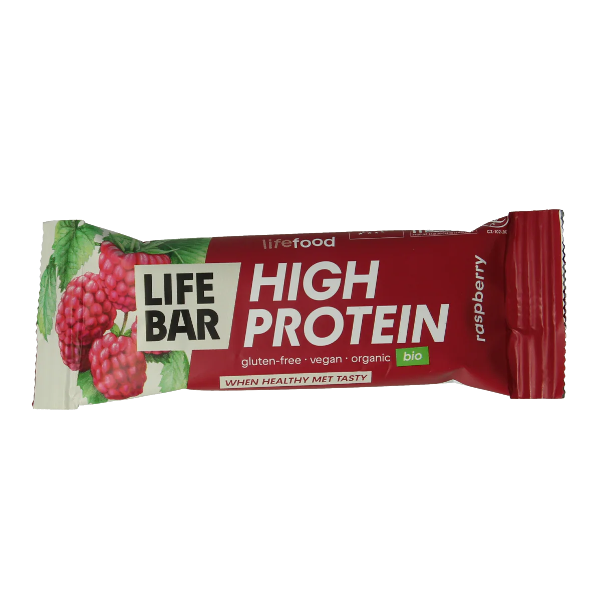 Lifefood Lifebar proteine framboos bio 40.00 Gram