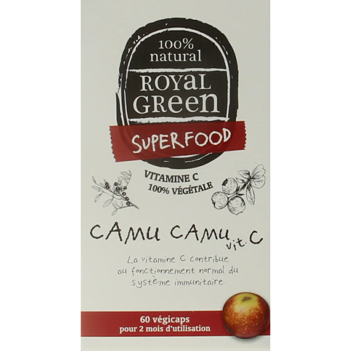 Royal Green Camu camu vitamine C 60.00 Vegetarische capsules