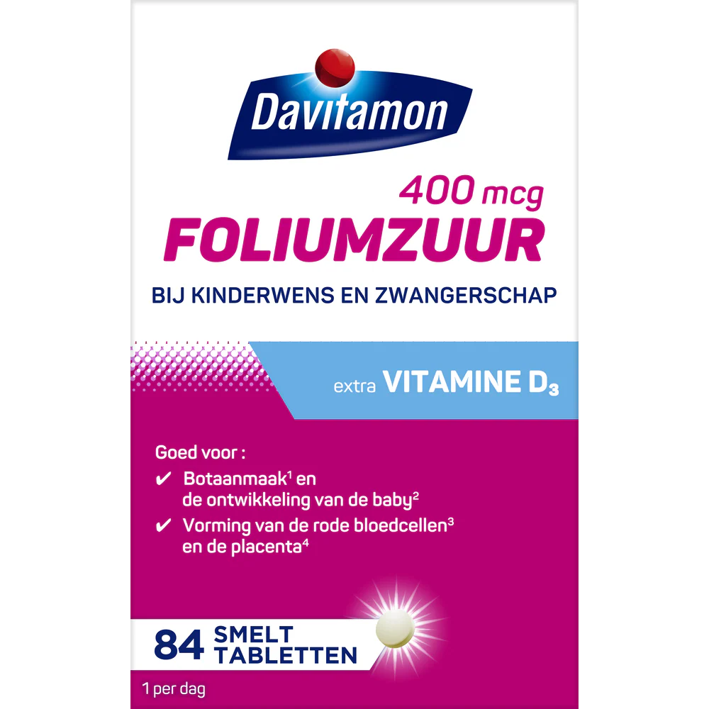 Davitamon Foliumzuur vitamine D  84.00 Tabletten