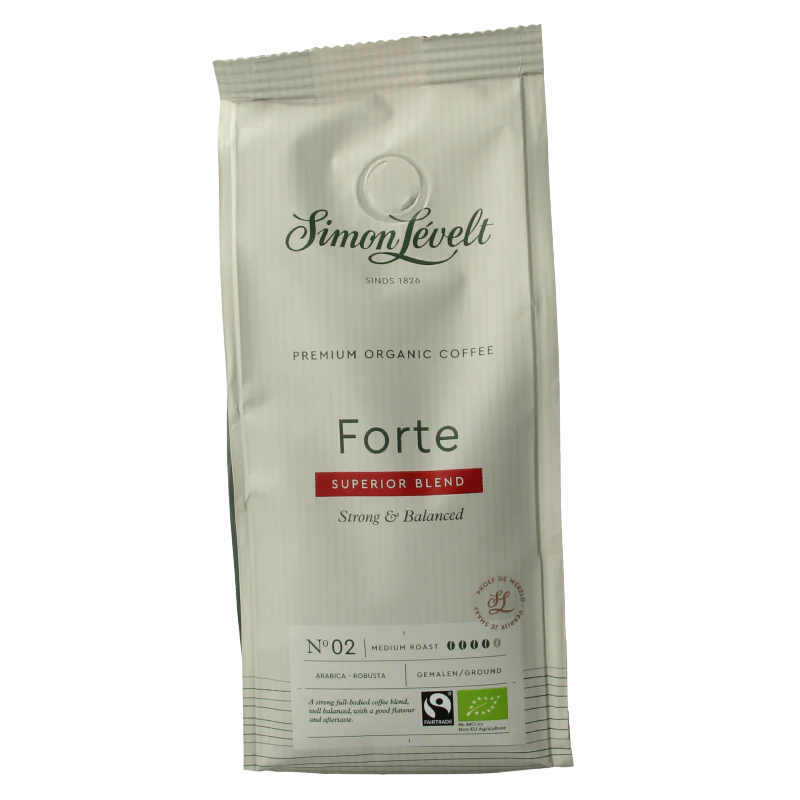Simon Levelt Cafe organico forte snelfilter bio 250 Gram