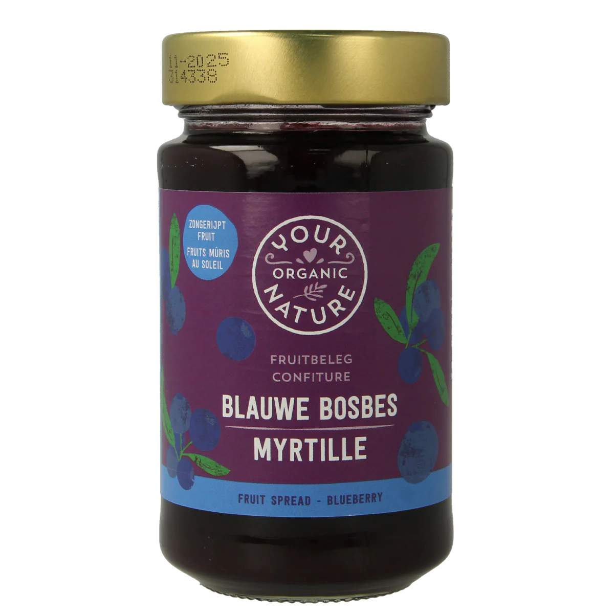 Your Organic Nature Fruit beleg blauwe bosbes bio 250.00 Gram