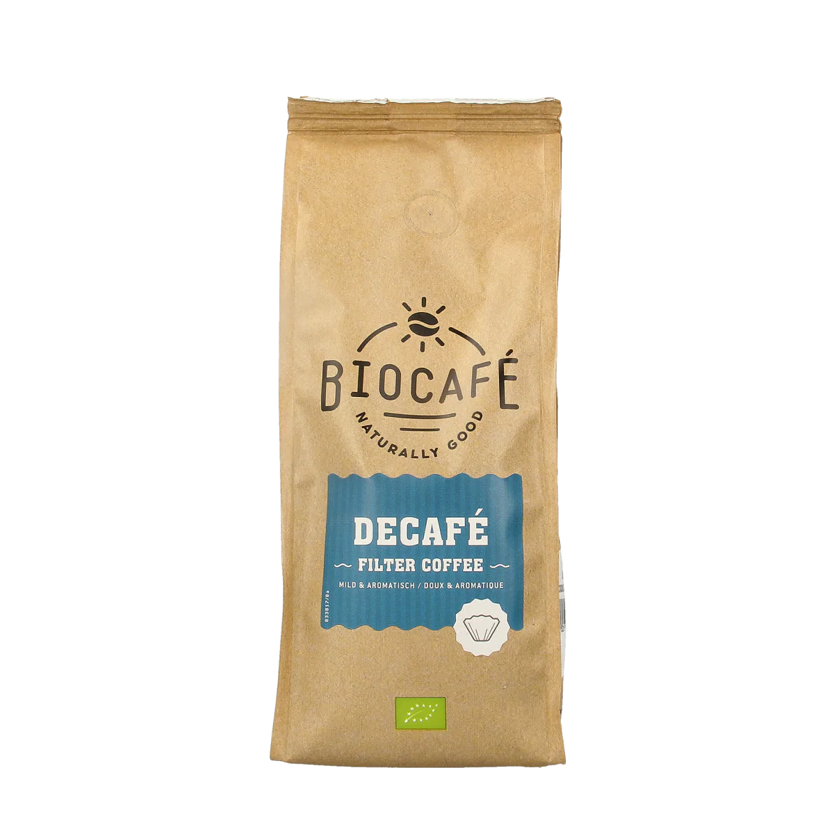 Biocafe Filterkoffie cafeinevrij/decaf bio 250.00 Gram