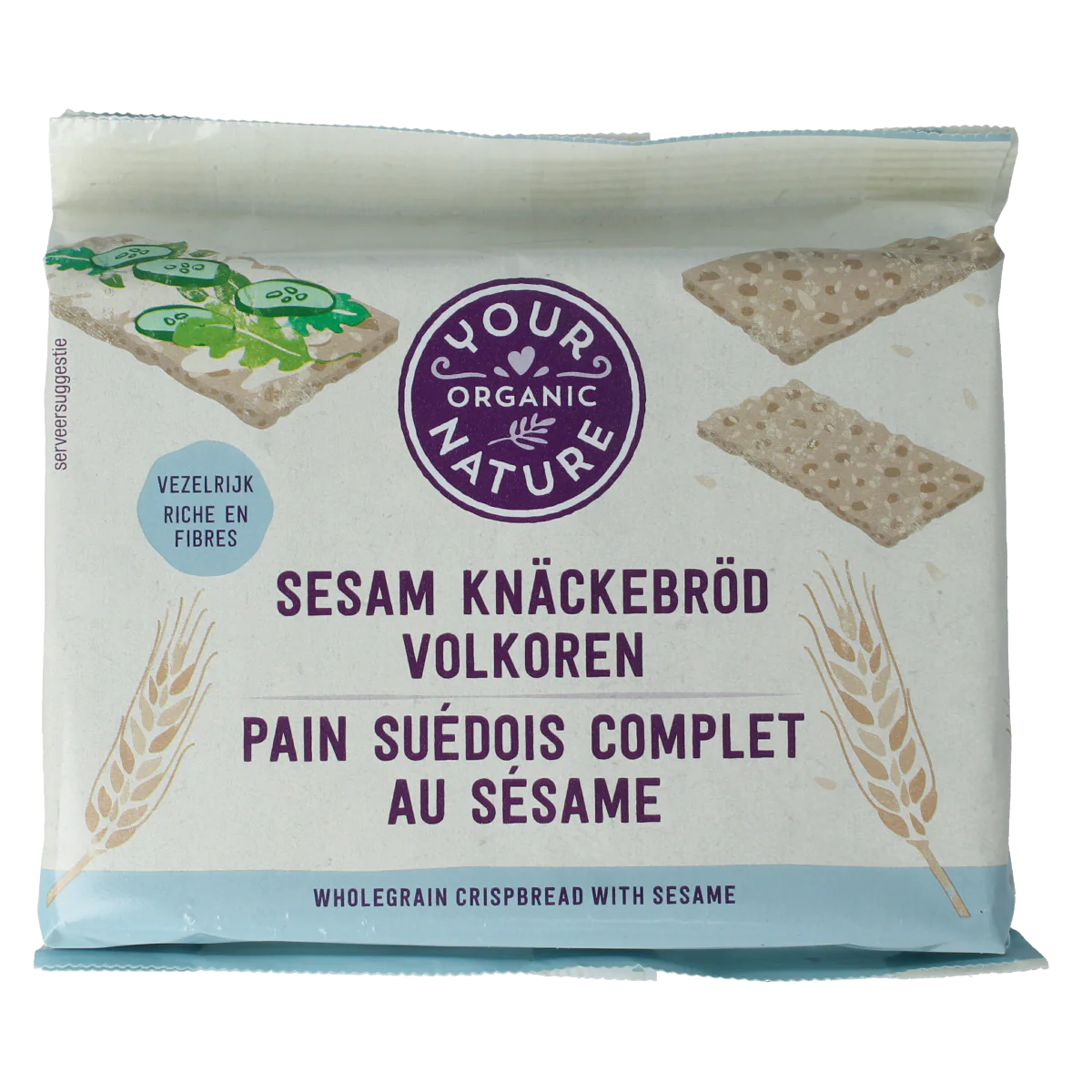 Your Organic Nature Knackebrod volkoren sesam bio 250.00 Gram