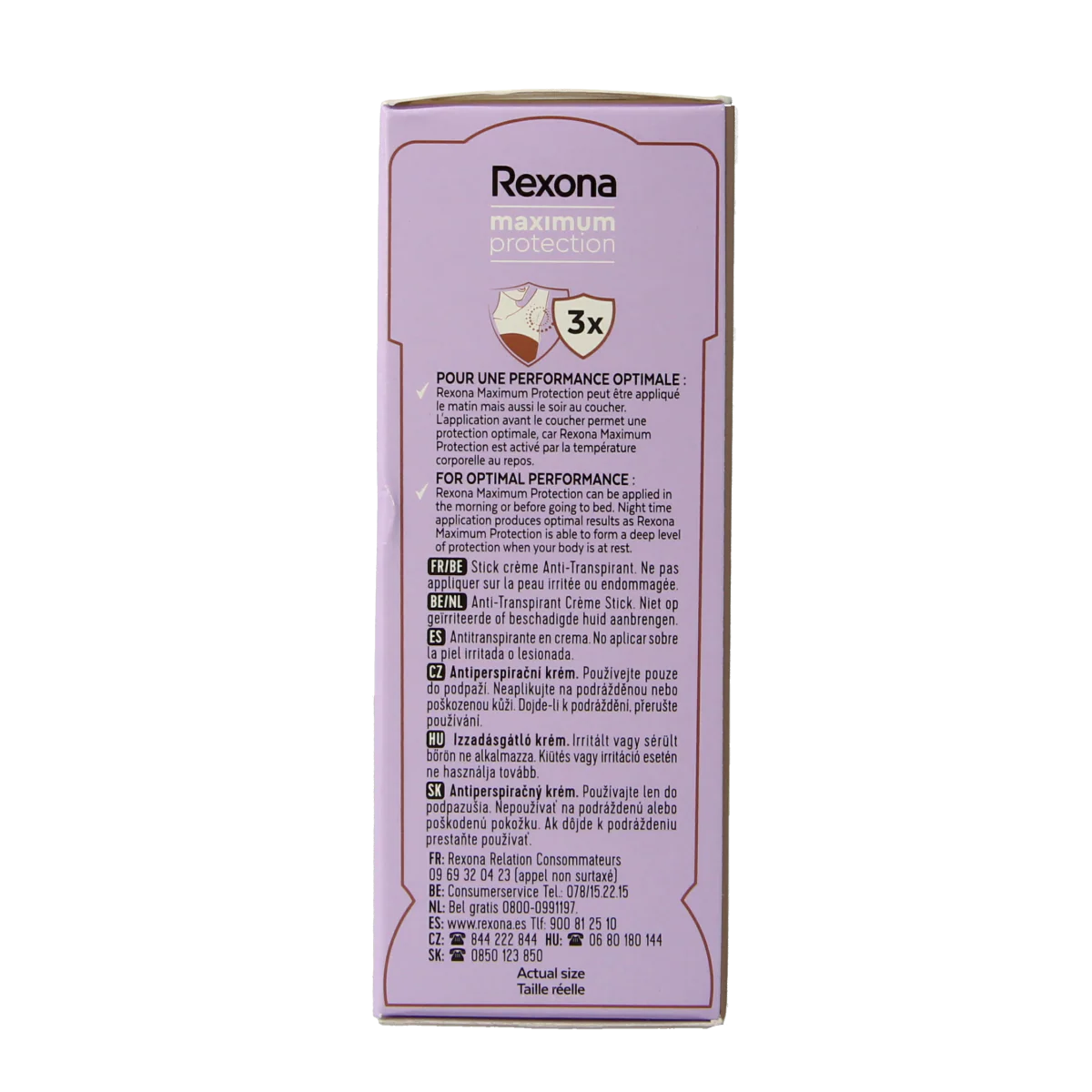 Rexona Deodorant stick women max prot sensitive 45.00 Milliliter