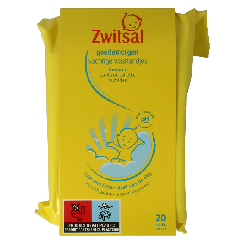 Zwitsal Goedemorgen vochtige washandjes 20 Stuks
