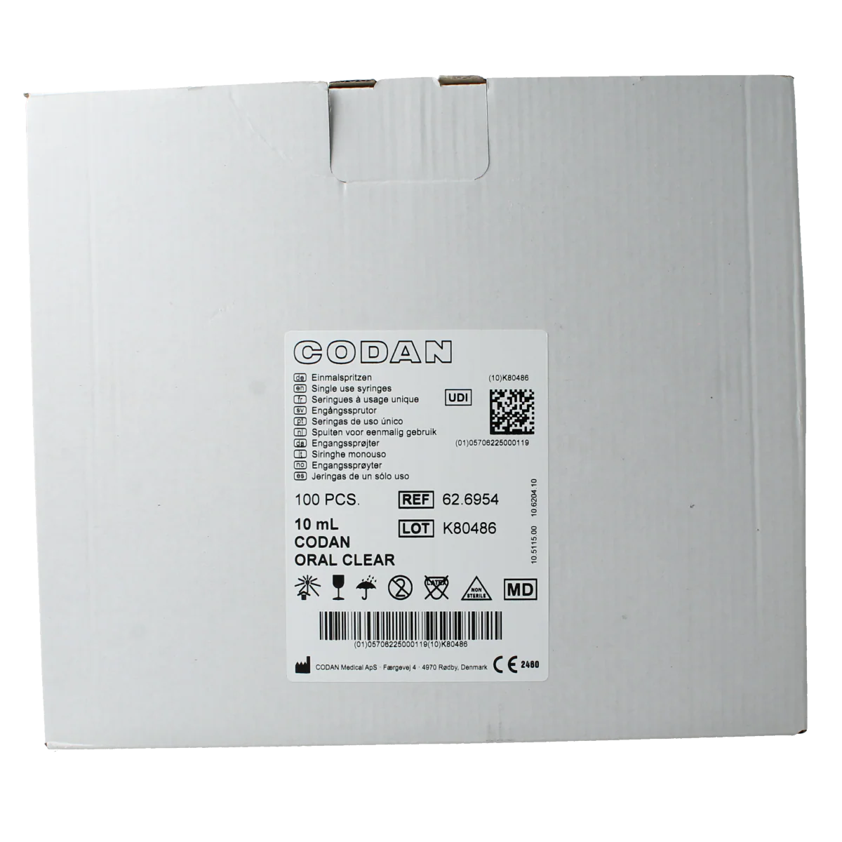 Codan Spuit helder excl tipcap 100.00 Stuks