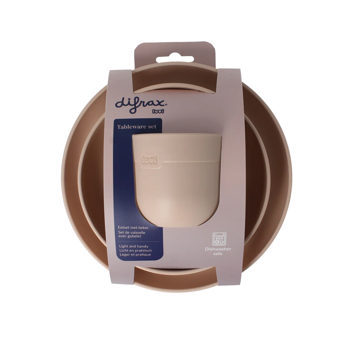 Difrax Lovi eetset met beker nude 1.00 Set