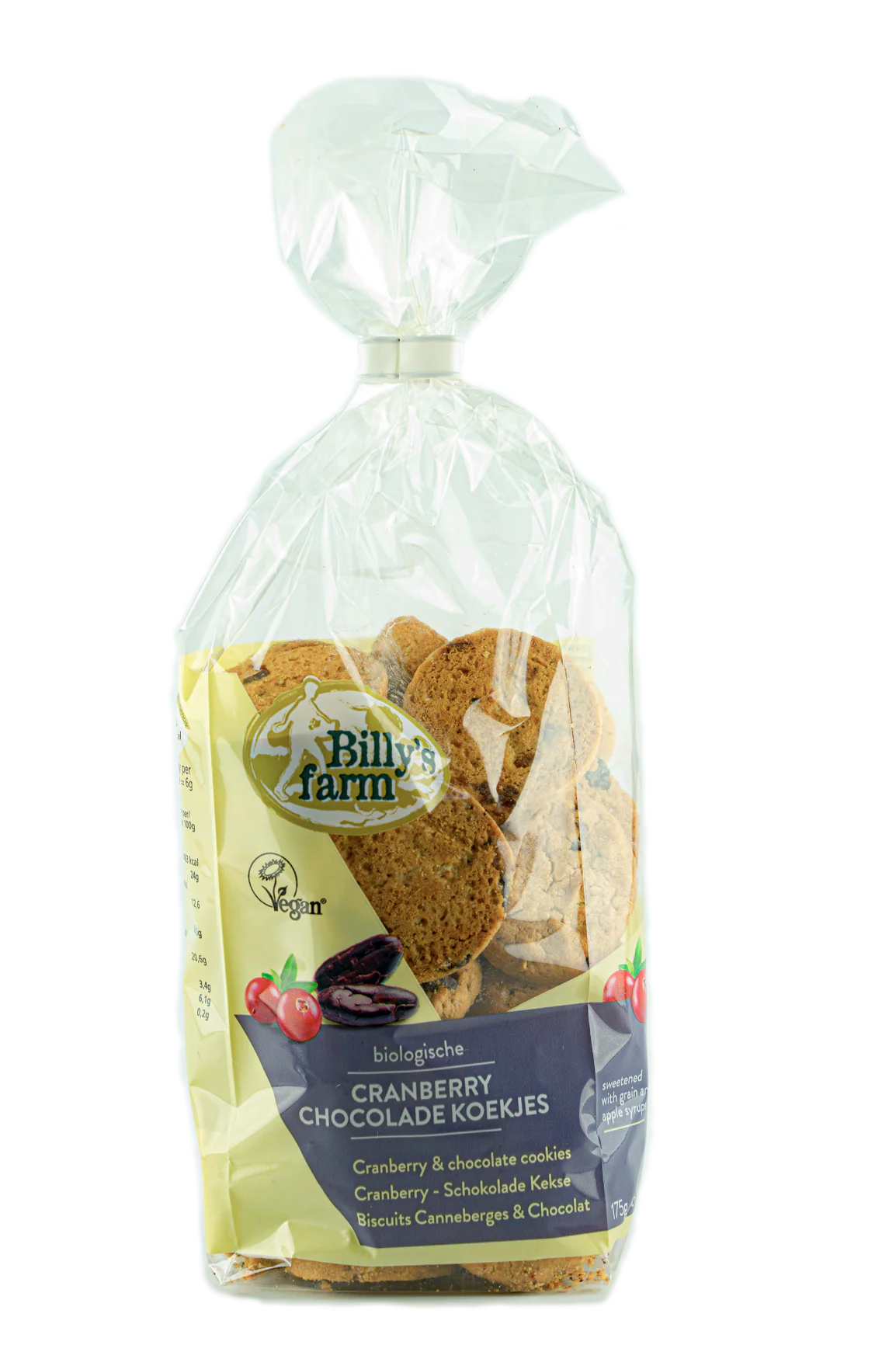 Billy’s Farm Cranberry choco cookies bio 175 Gram