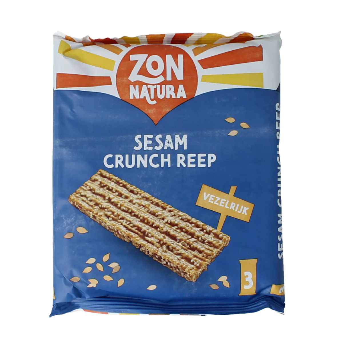 Zonnatura Sesam crunch reep 50 gram 3.00 Stuks