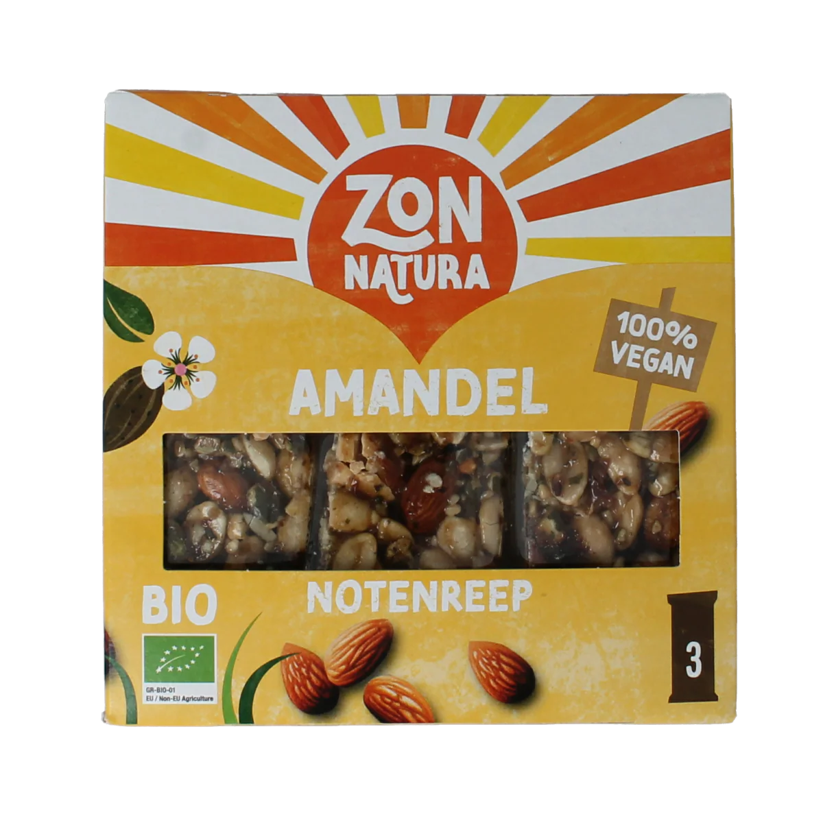 Zonnatura Muesli notenmix reep amandel bio 3.00 Stuks