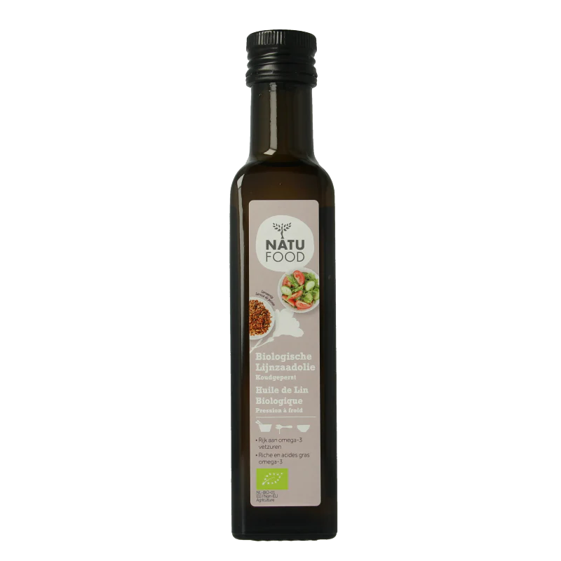 Natufood Lijnzaadolie koud eko bio 250 Milliliter