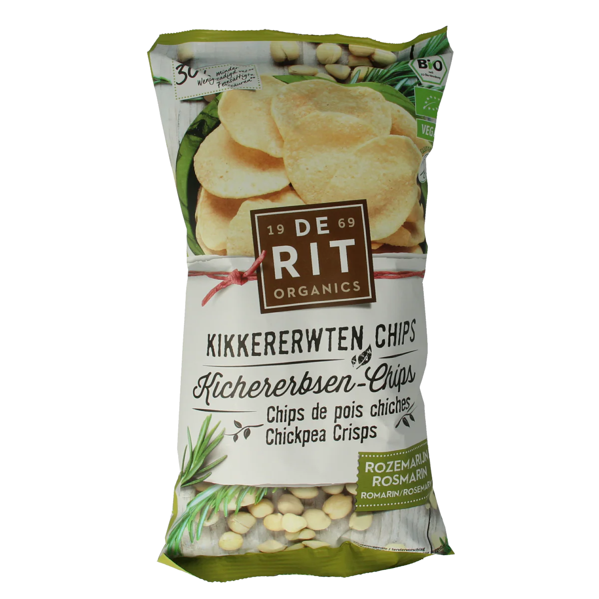 De Rit Kikkererwtenchips rozemarijn bio 75.00 Gram