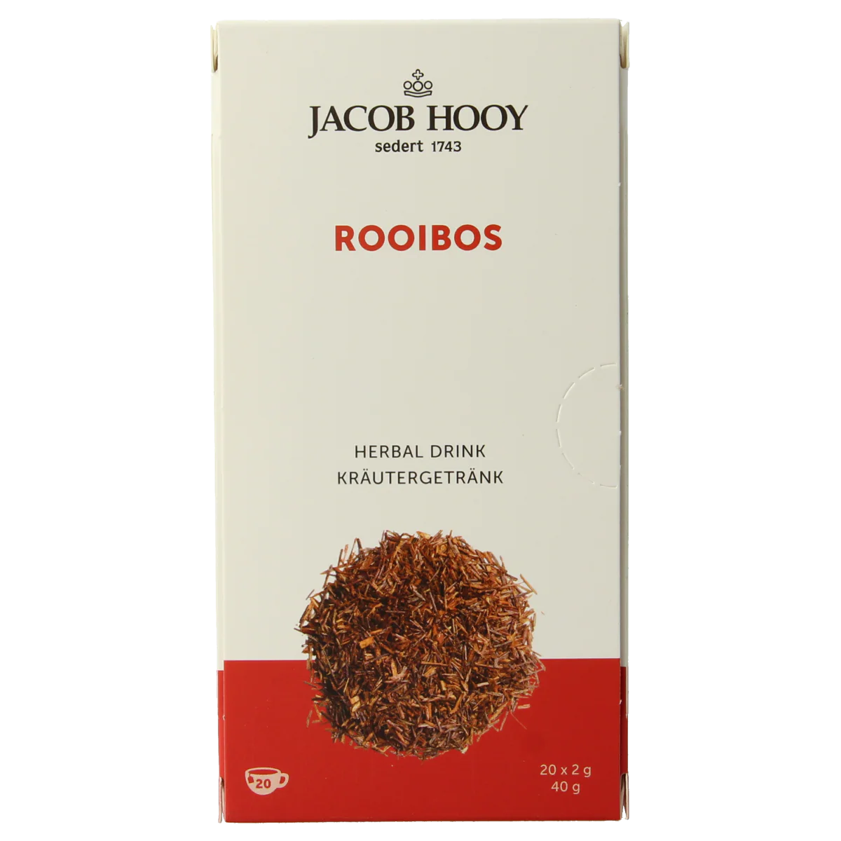 Jacob Hooy Rooibos thee 20.00 Zakjes