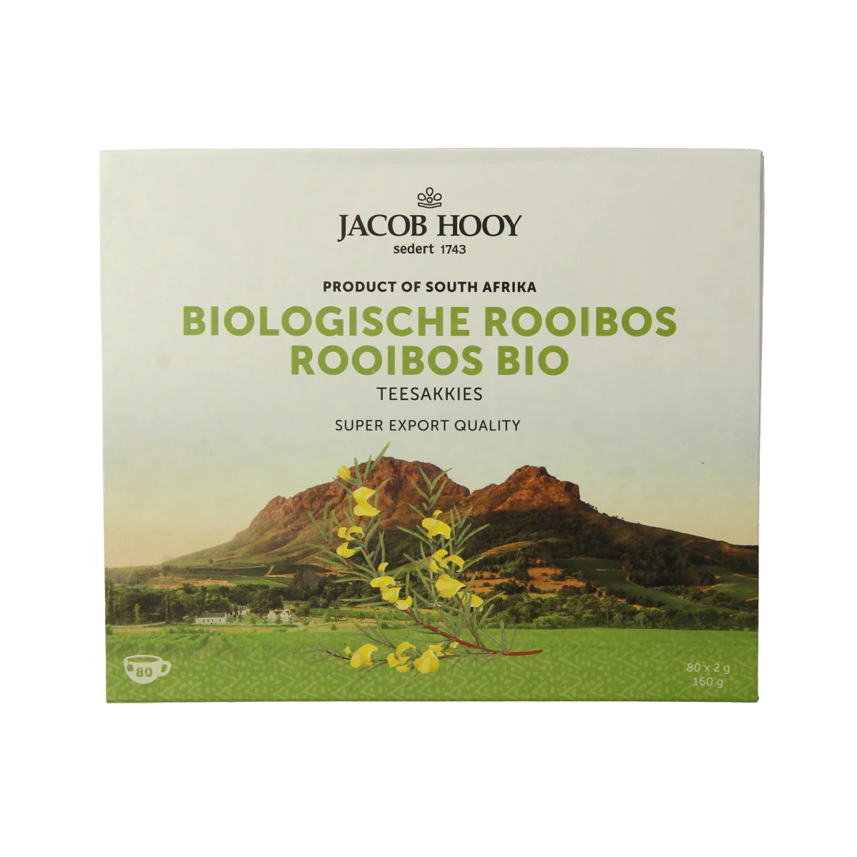 Jacob Hooy Rooibosthee sakkies bio 80.00 Zakjes