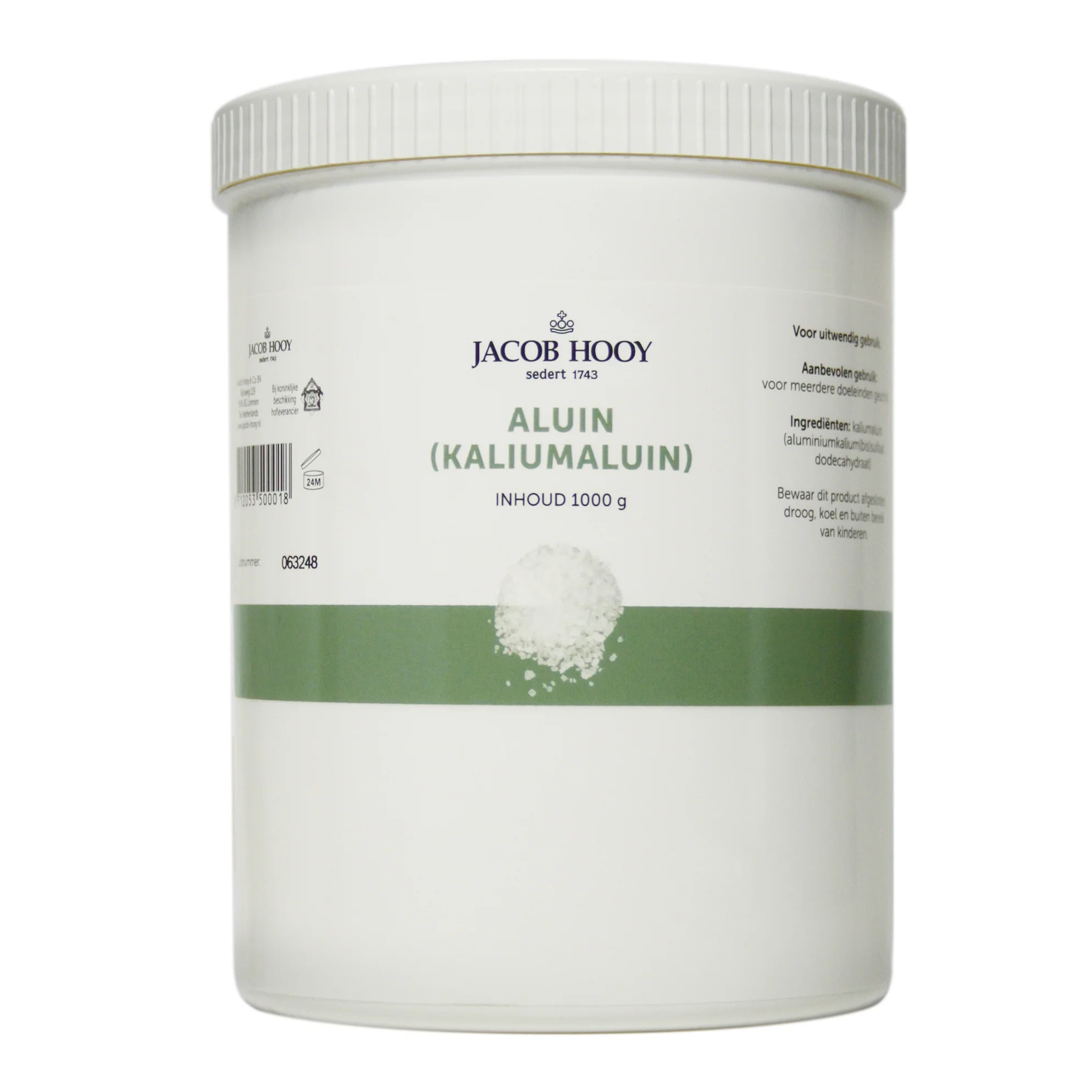 Jacob Hooy Aluin meelkristal pot 1 Kilogram