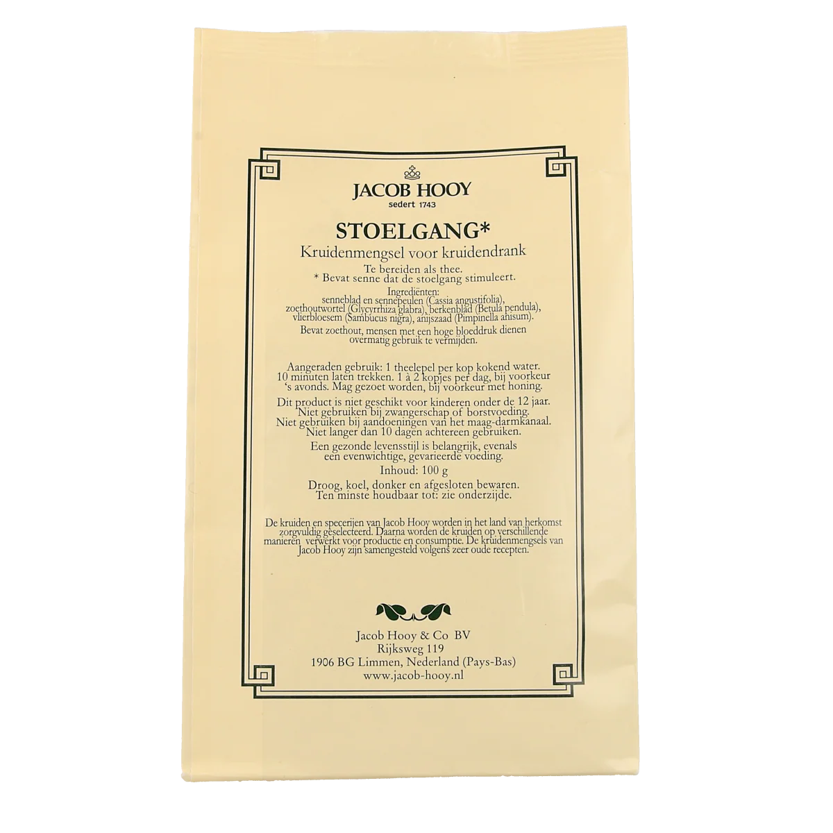 Jacob Hooy Stoelgangkruiden 100.00 Gram