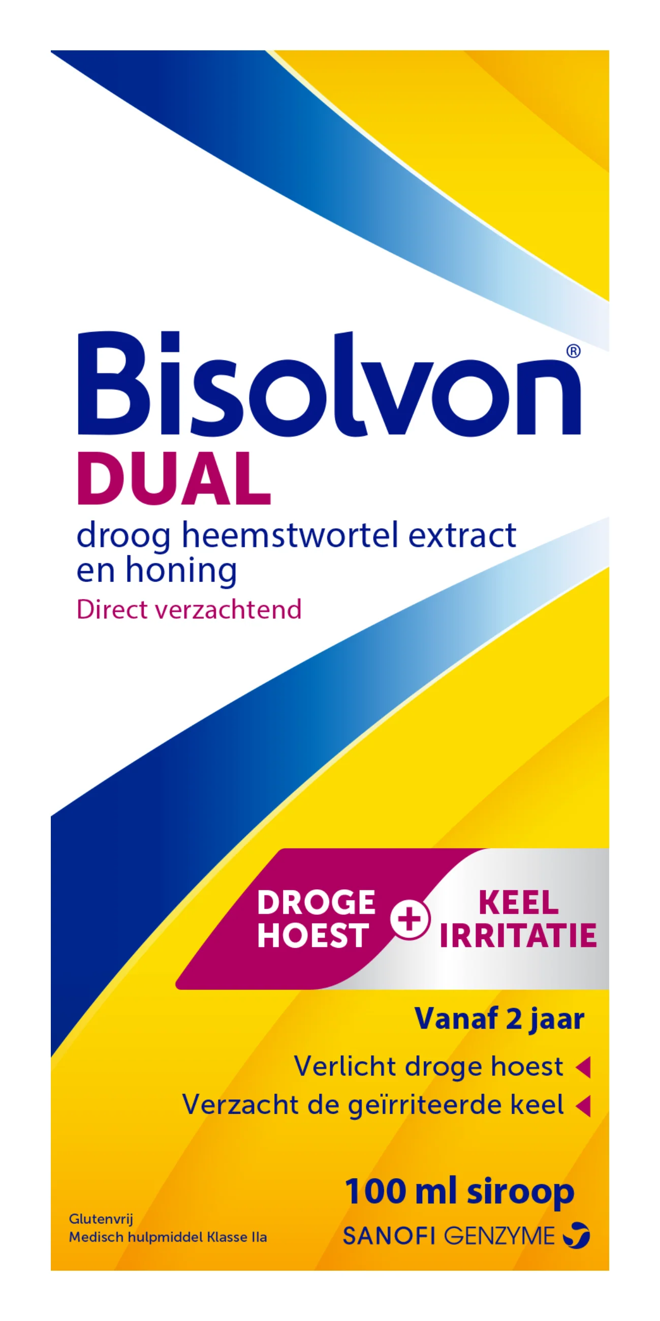 Bisolvon Dual droge hoest/keelirritatie siroop 100.00 Milliliter