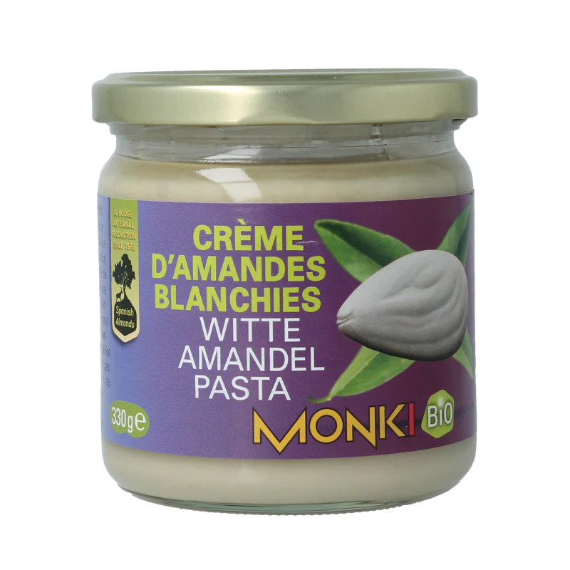 Monki Witte amandelpasta eko bio 330 Gram