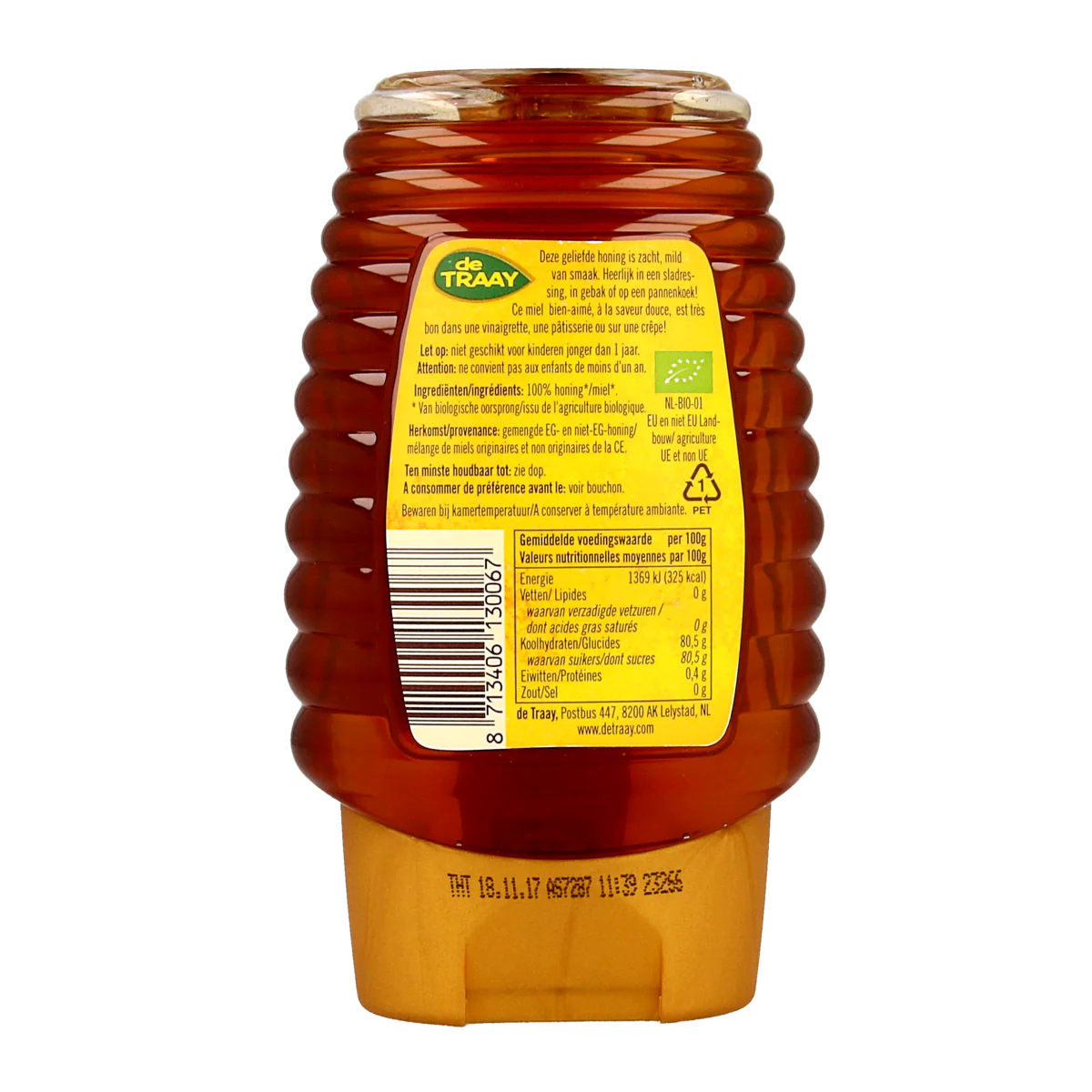 de Traay Bloemenhoning knijpfles bio 365.00 Gram