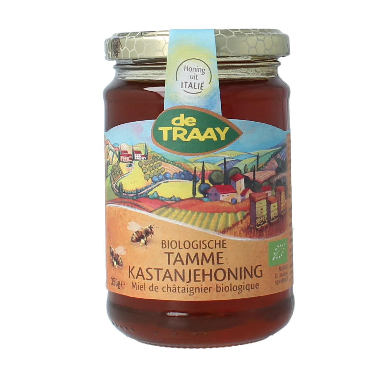 de Traay Kastanjehoning tamme bio 350.00 Gram