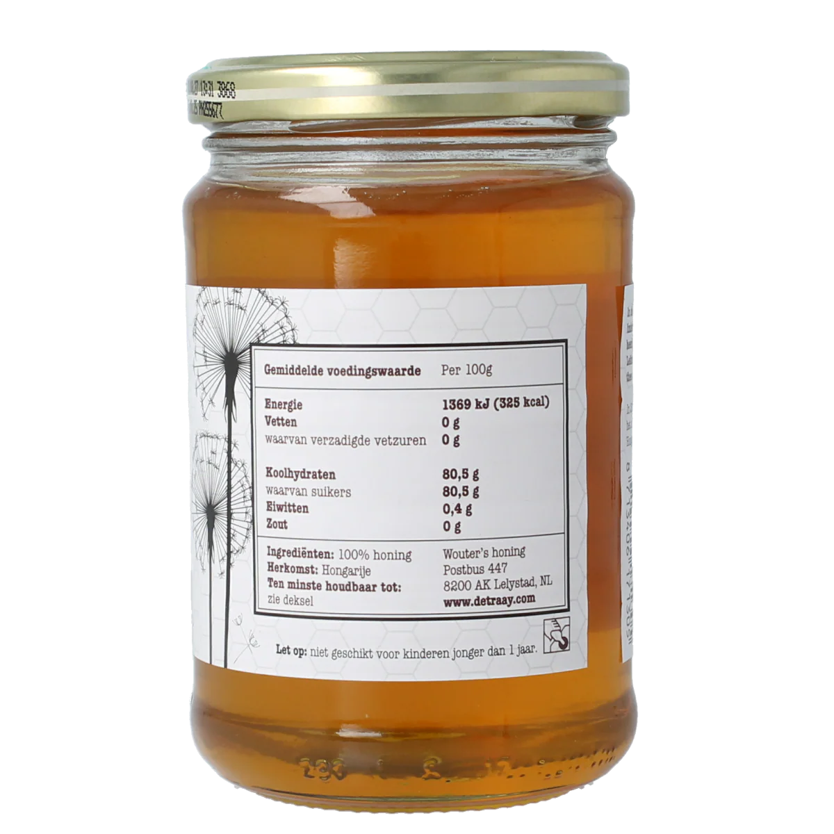 de Traay Wouters Hongaarse lindehoning 350.00 Gram