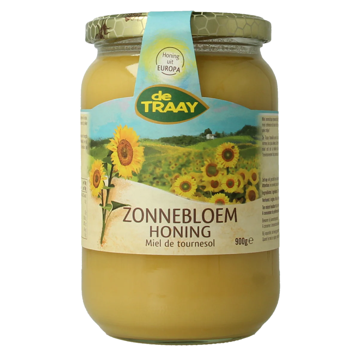 de Traay Zonnebloem honing 900.00 Gram