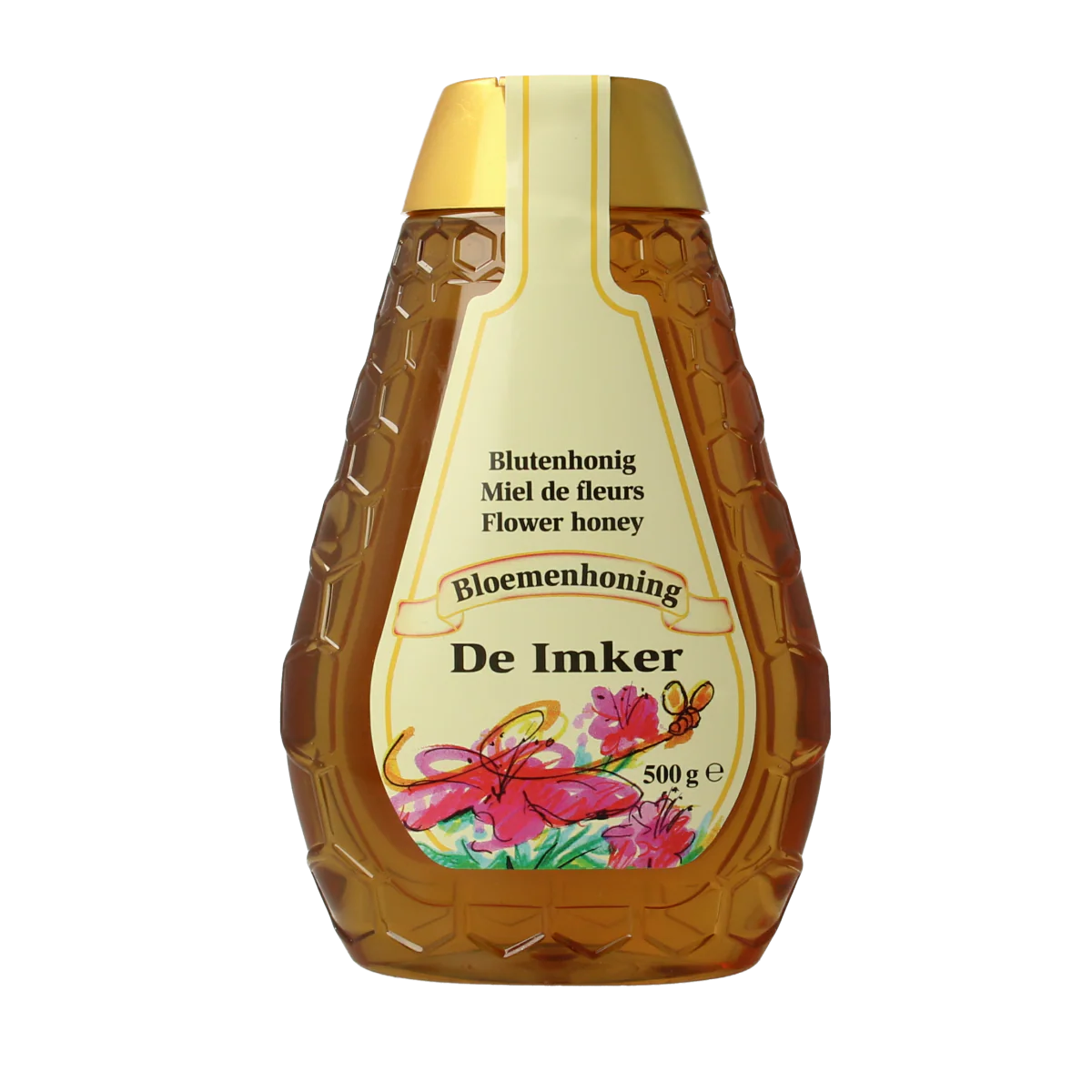 De Imker Bloemenhoning knijpfles 500.00 Gram