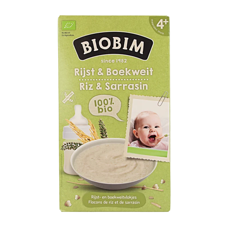 Biobim Baby rijst & boekweit 4 maanden bio 200 Gram