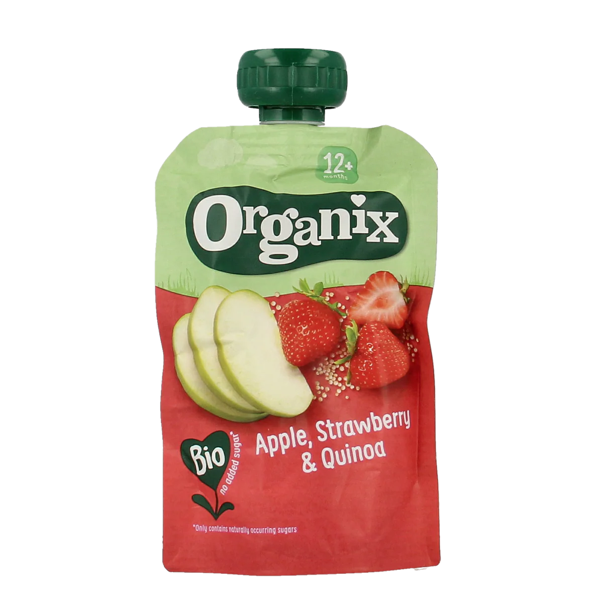 Organix Knijpfruit appel, aardbei & quinoa 12 maanden bio 100.00 Gram