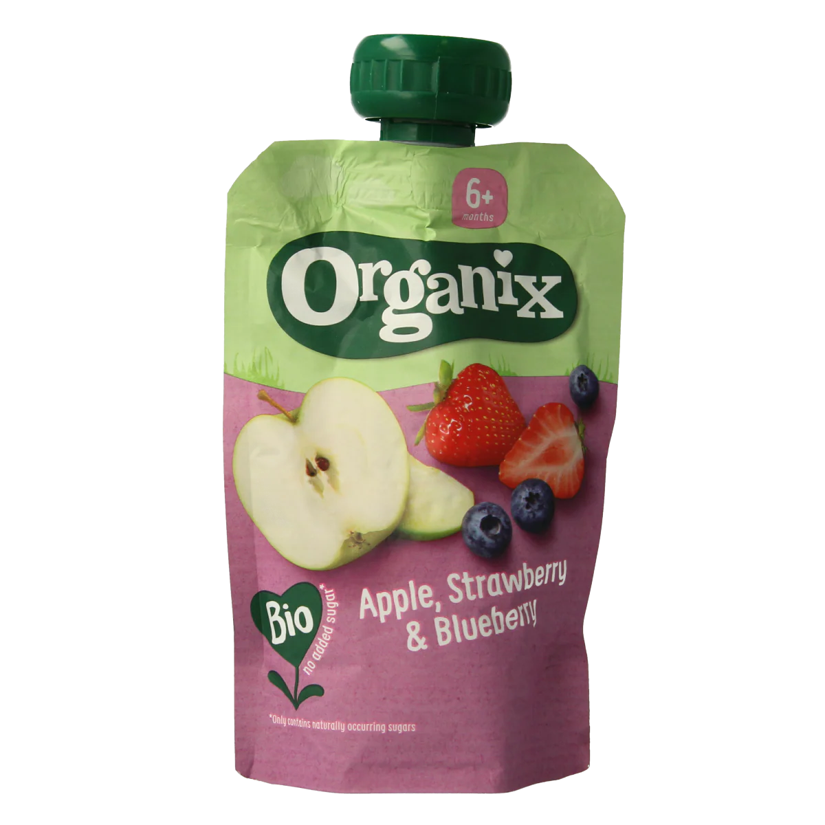 Organix Knijpfruit appel, aardbei en bosbessen 6+M bio 100.00 Gram