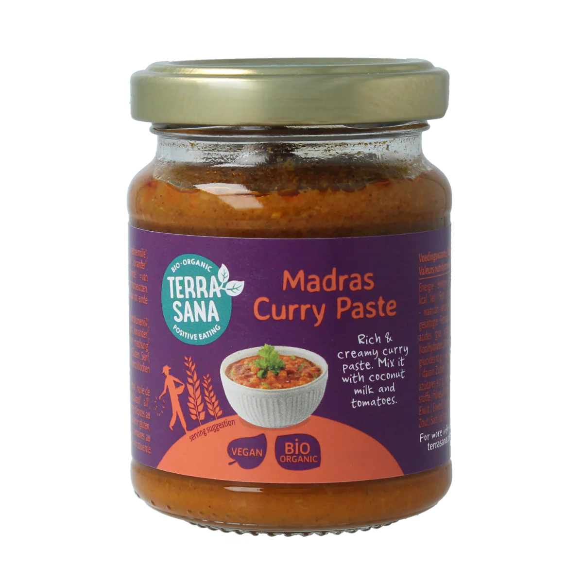 TerraSana Indiase madras currypasta 130.00 Gram