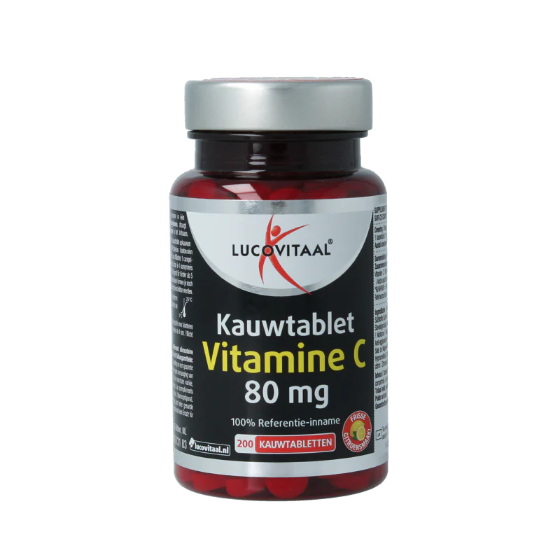 Lucovitaal Vitamine C 80mg citroen 200 Kauwtabletten