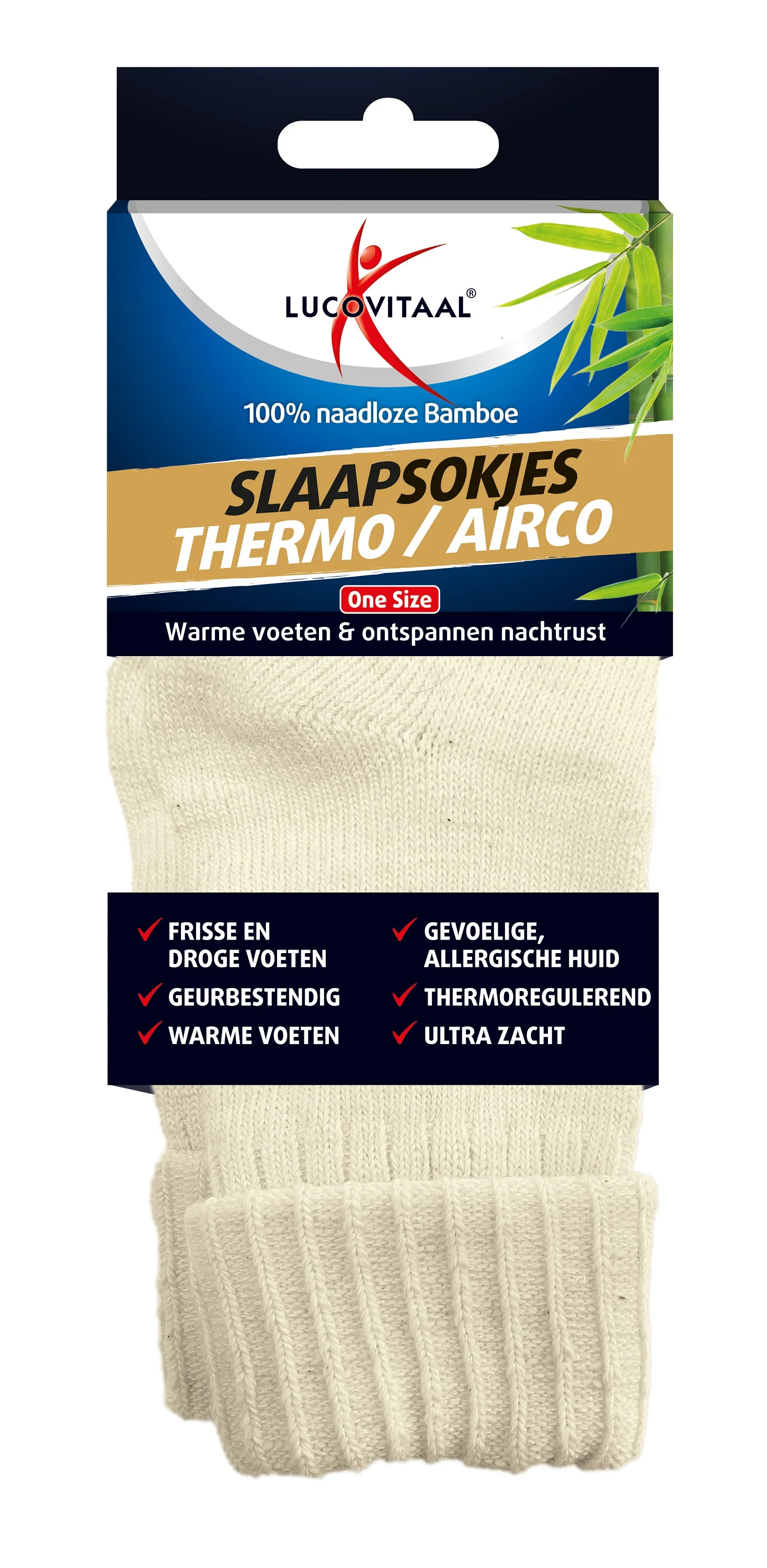 Lucovitaal Bamboe slaapsokjes 1 Paar