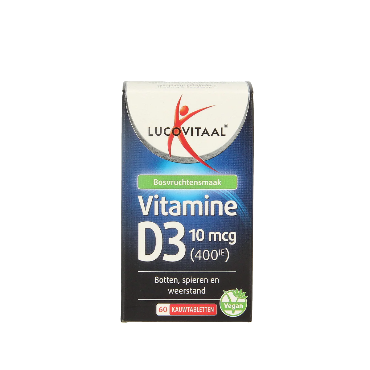 Lucovitaal Vitamine D3 10mcg (400IE) vegan 60.00 Kauwtabletten