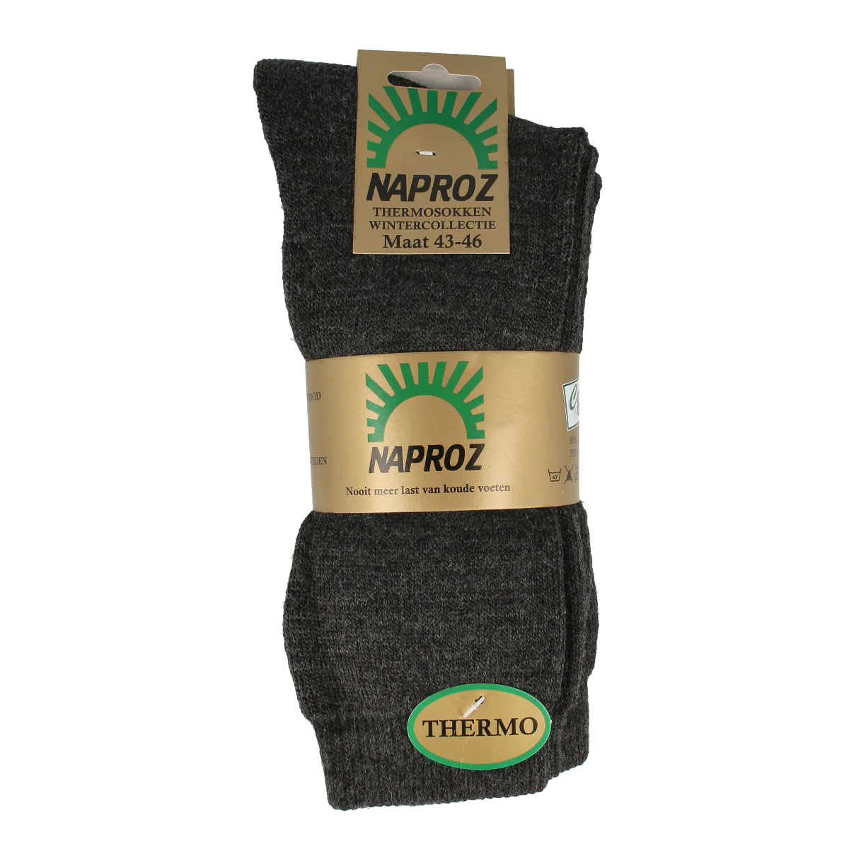 Naproz Thermo sokken grijs maat 43-46  3.00 Paar