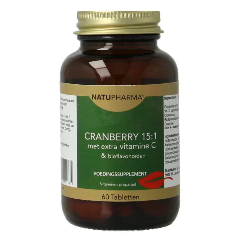 Natupharma Cranberry 15:1 met vitamine C & bioflavonoiden 60 Tabletten