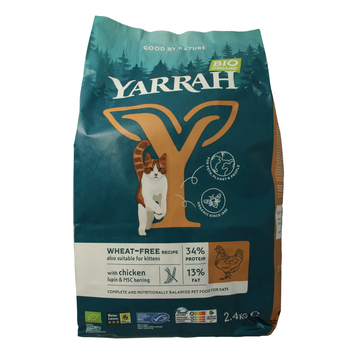 Yarrah Kattenvoer wheat-free bio 2400.00 Gram