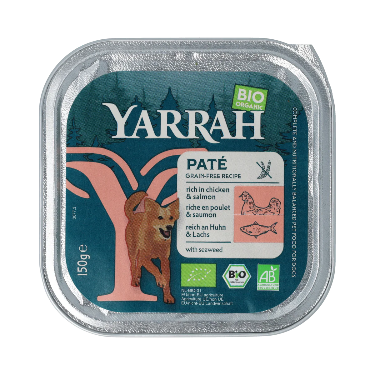 Yarrah Yarrah BIO Dog Paté with Salmon & Seaweed 150g 150.00 Gram