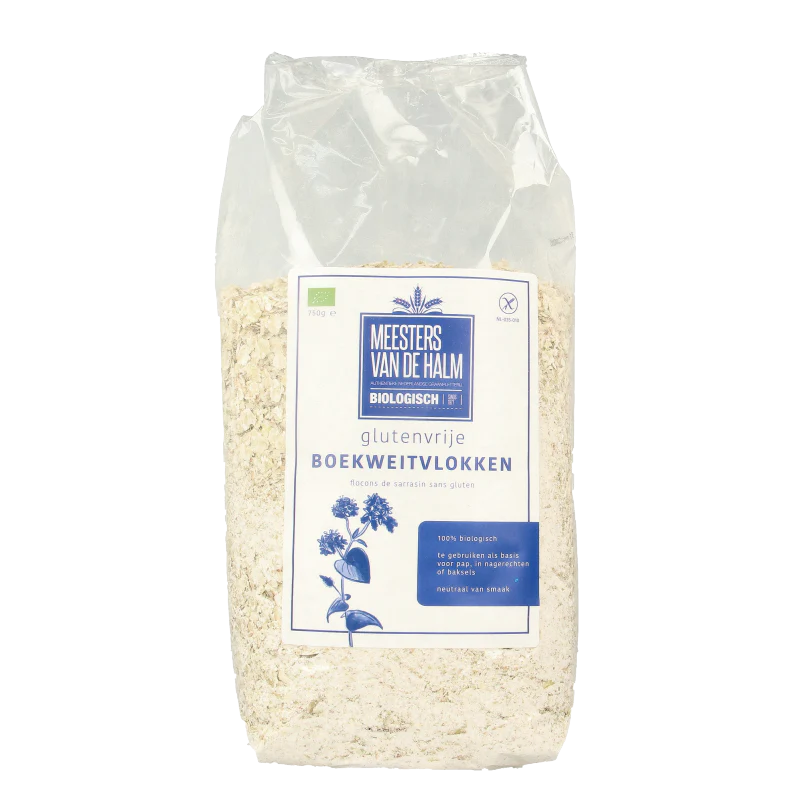 De Halm Boekweitvlokken glutenvrij bio 750 Gram