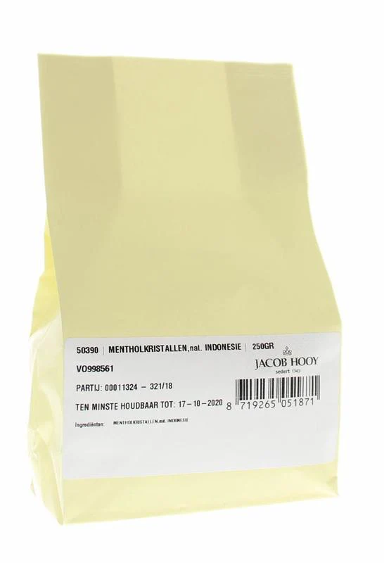 Jacob Hooy Mentholkristallen natuurlijk 250.00 Gram