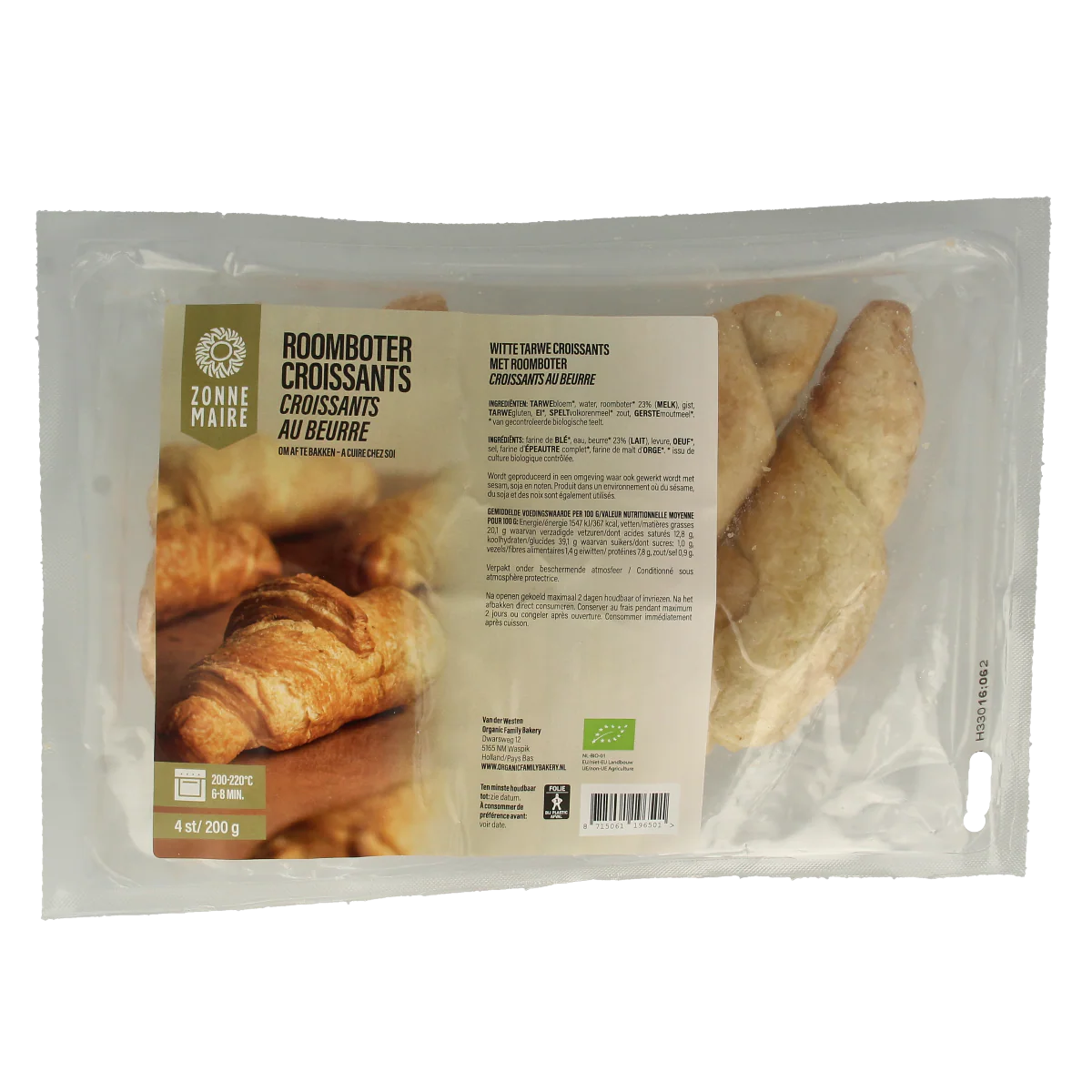 Zonnemaire Croissant roomboter bio 4.00 Stuks