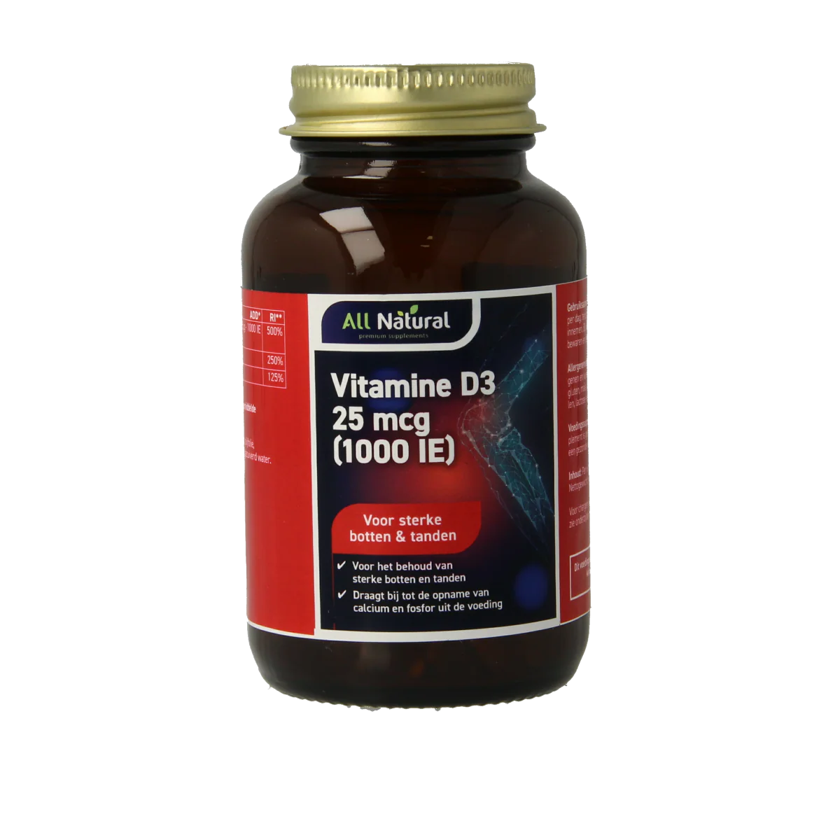 All Natural Vitamine D3 25mcg 120.00 Capsules