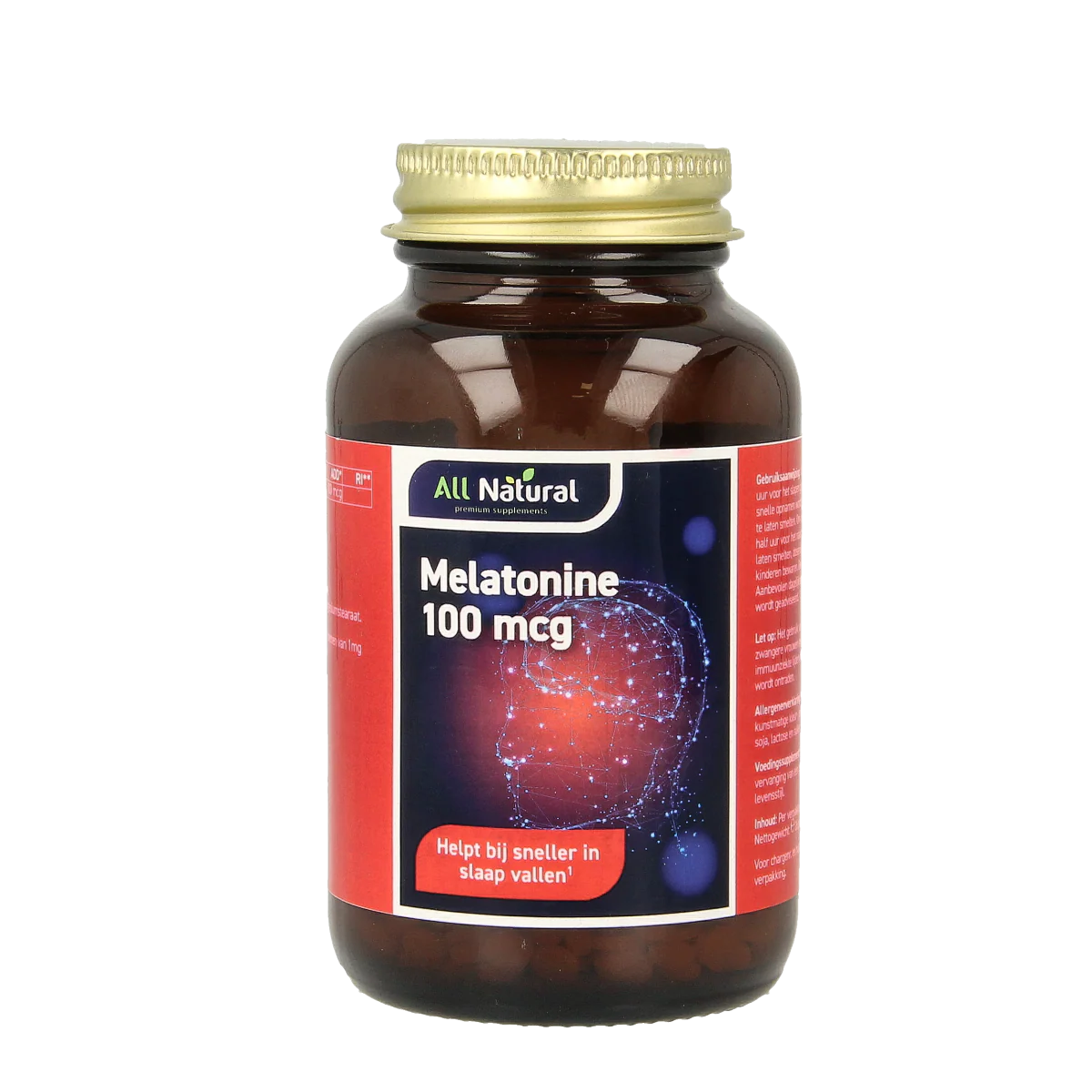 All Natural Melatonine 100mcg 500.00 Tabletten