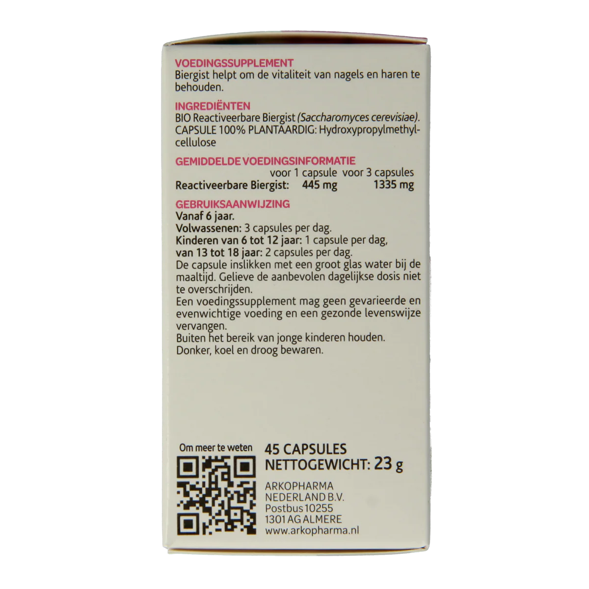 Arkocaps Biergist bio 45.00 Capsules