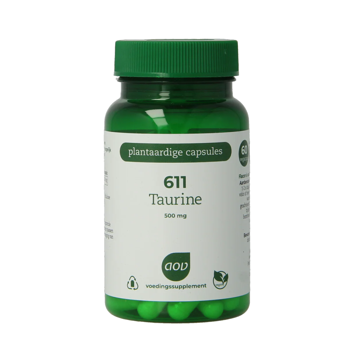 AOV 611 Taurine 500mg 60.00 Vegetarische capsules