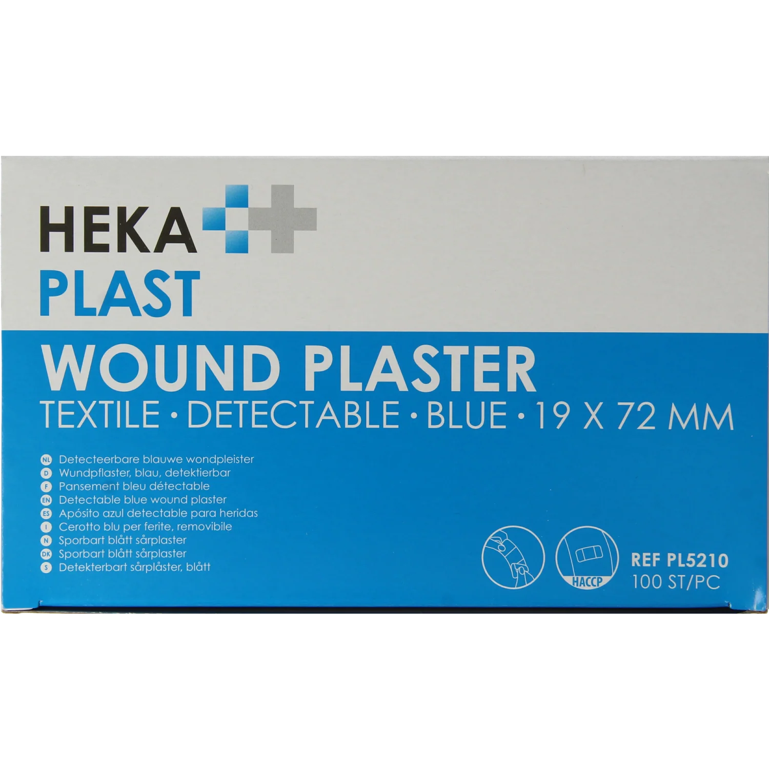 Hekaplast Pleister detectable 19 x 72 100.00 Stuks