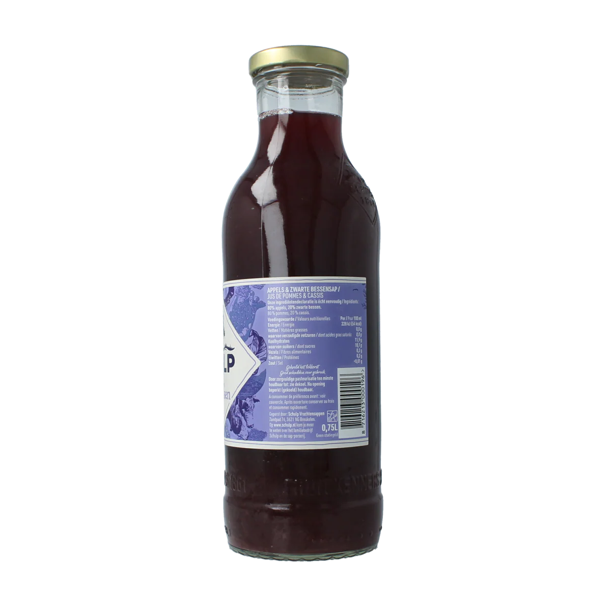 Schulp Appel & zwarte bessensap 750.00 Milliliter