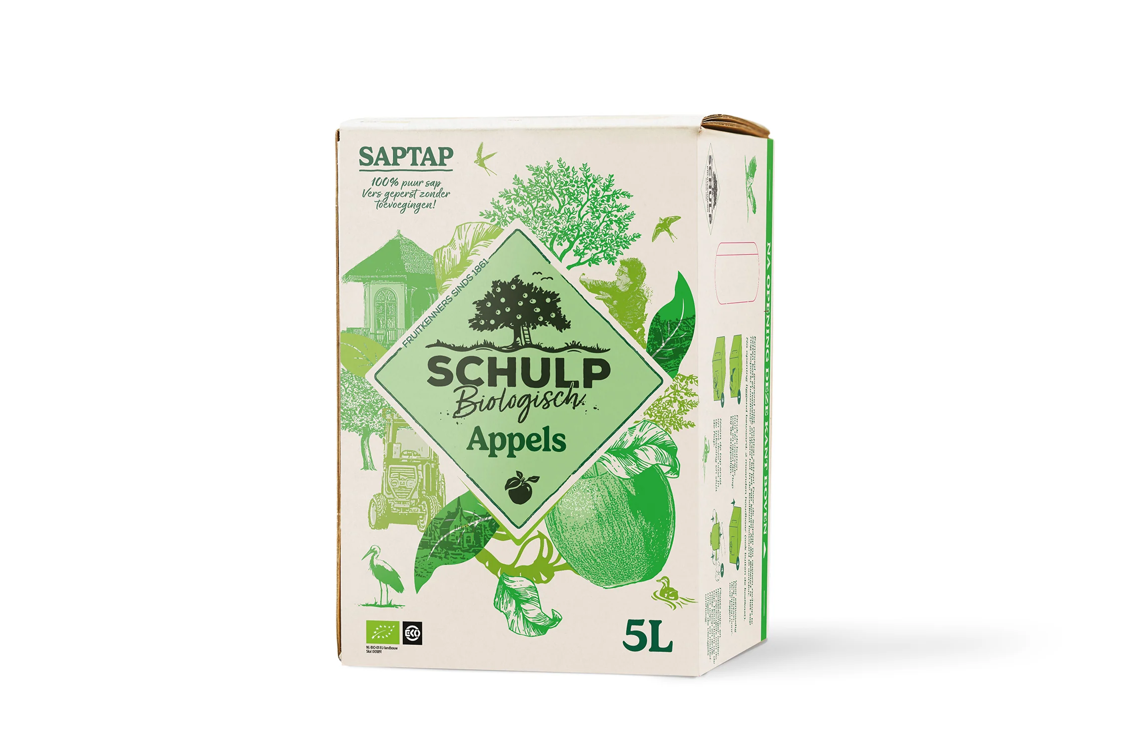 Schulp Saptap appelsap bio 5.00 Liter