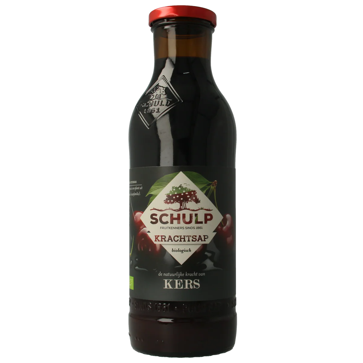 Schulp Krachtsap kersensap puur bio 750.00 Milliliter