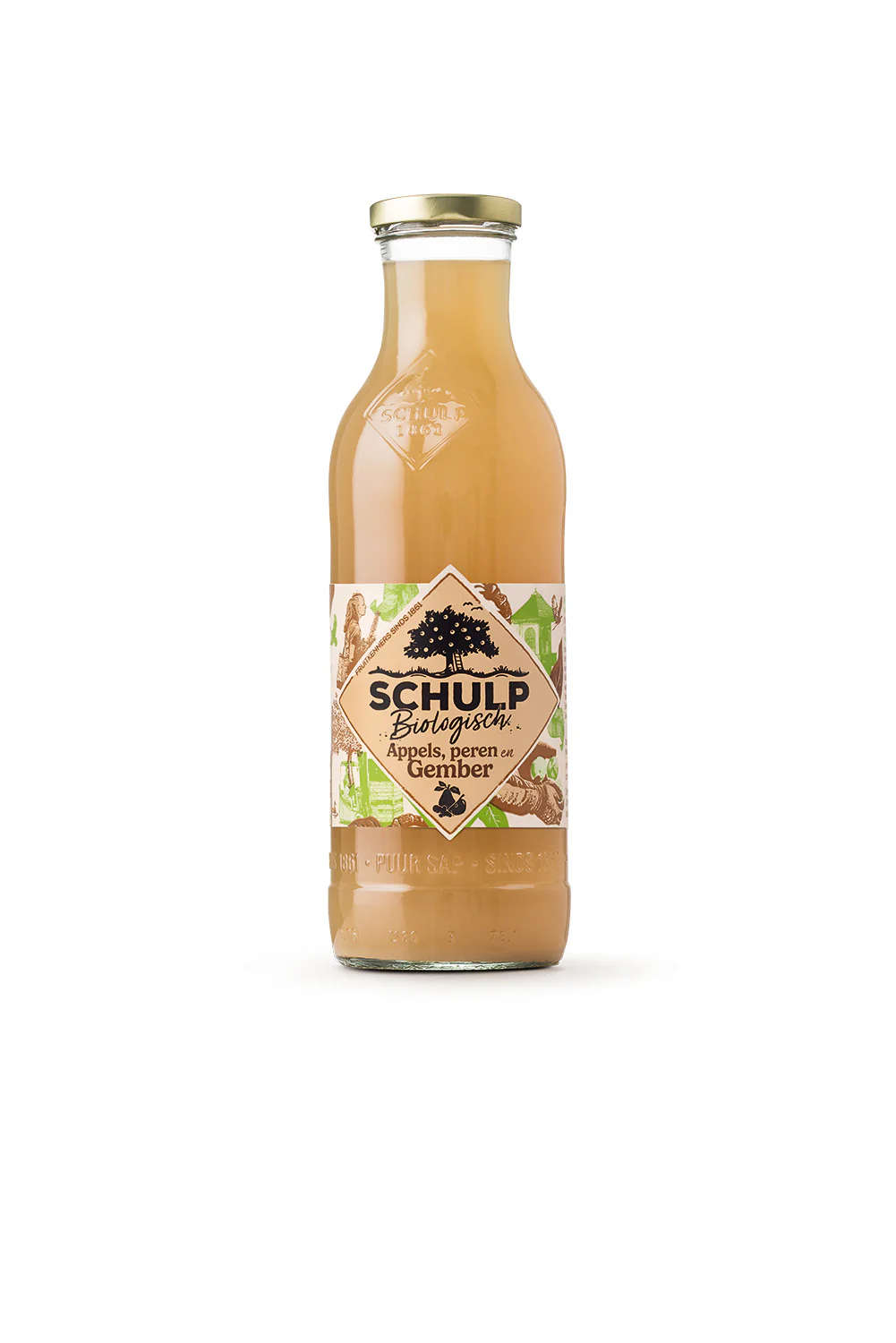 Schulp Appel, peer & gembersap bio 750.00 Milliliter
